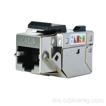 Cat 6 FTP RJ45 90Degree Jack Modular Keystone untuk Panel Patch